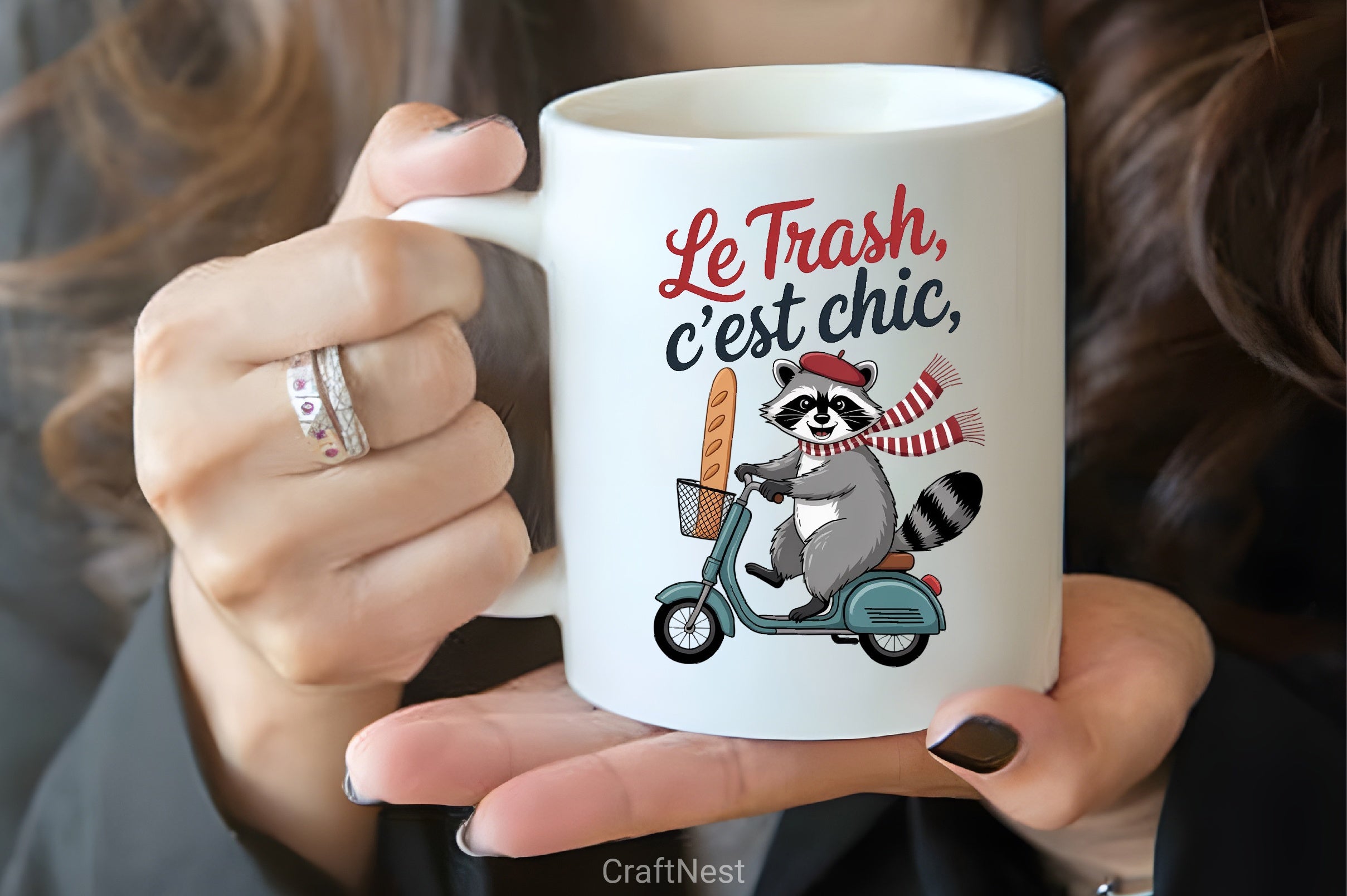 Raccoon Scooter Baguette Clipart Bundle - CraftNest - Digital Crafting and Art