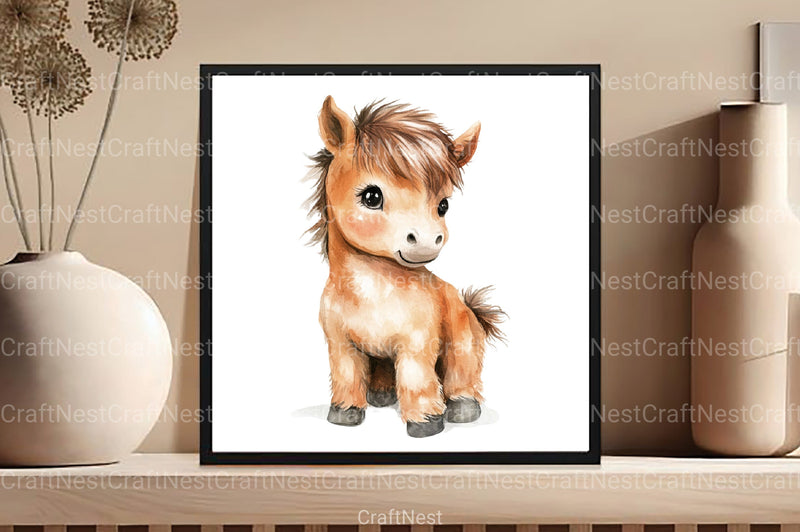 Whimsical Baby Horse Clipart Bundle - CraftNest - Digital Crafting and Art