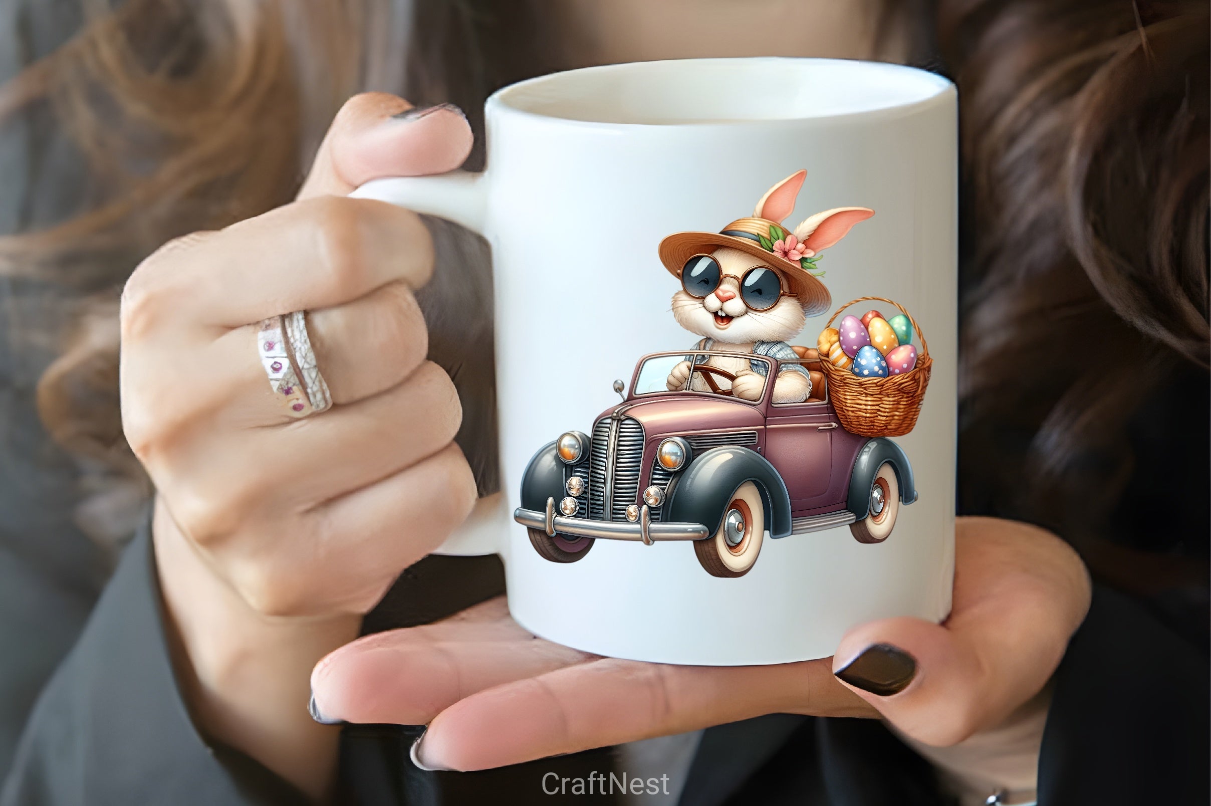 Easter Bunny Car Clipart Bundle - CraftNest - Digital Crafting and Art