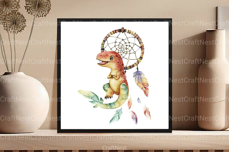 Dinosaurs Boho Clipart Bundle - CraftNest - Digital Crafting and Art