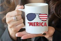 4th of July Merica Glasses Shirt Clipart Bundle - CraftNest - Digital Crafting and Art