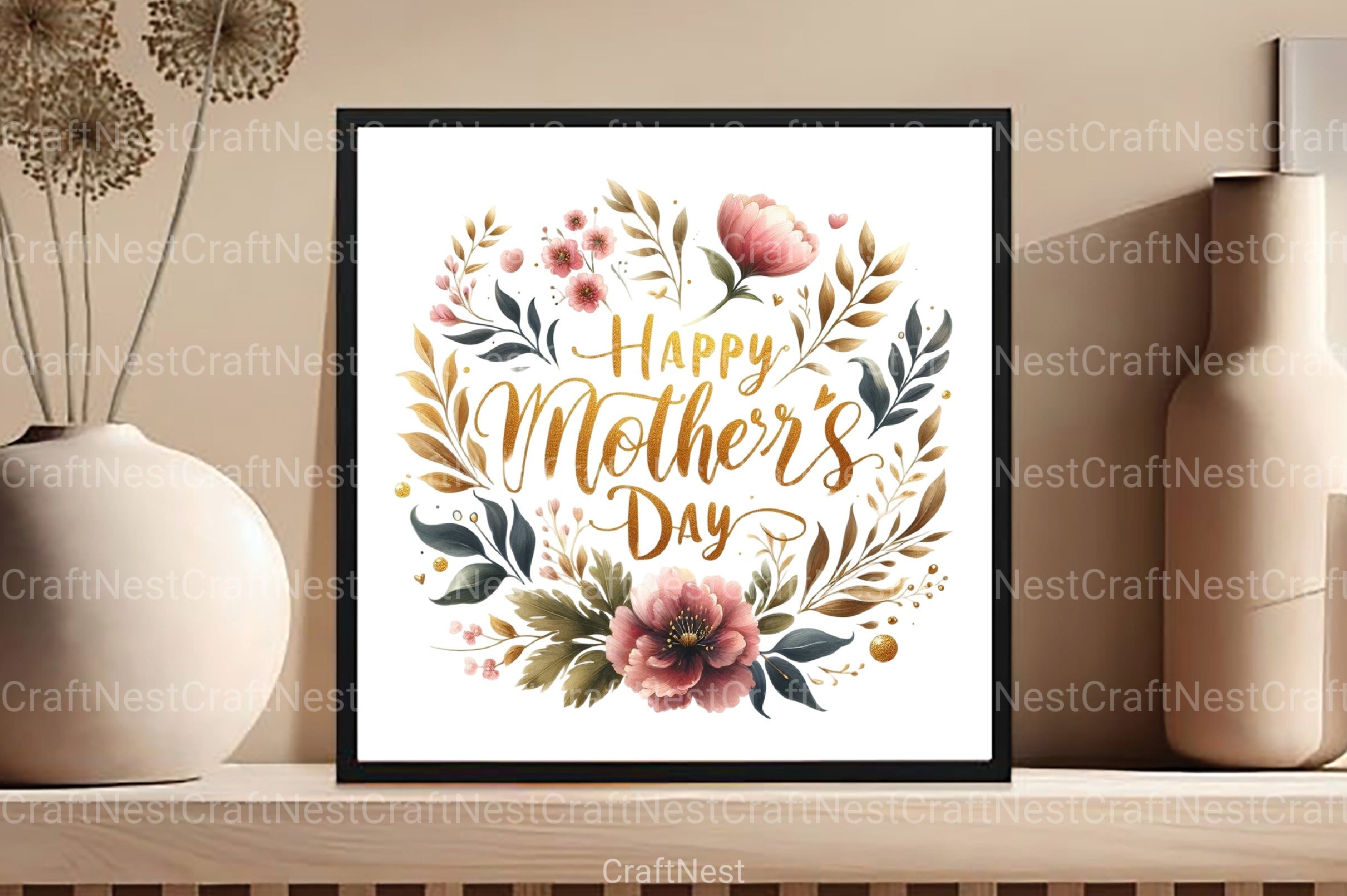 Floral Mother's Day Clipart Bundle 4 - CraftNest - Digital Crafting and Art