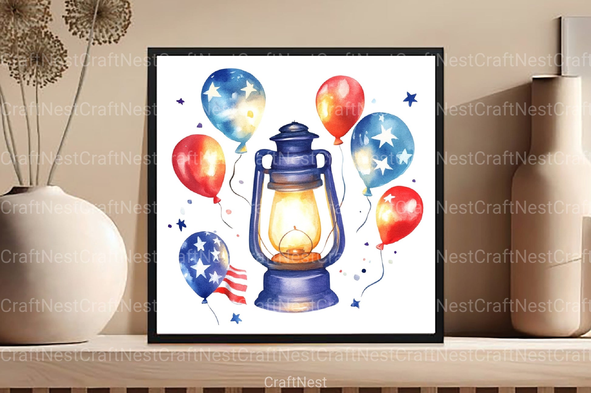 4th of July Balloon Clipart Bundle - CraftNest - Digital Crafting and Art