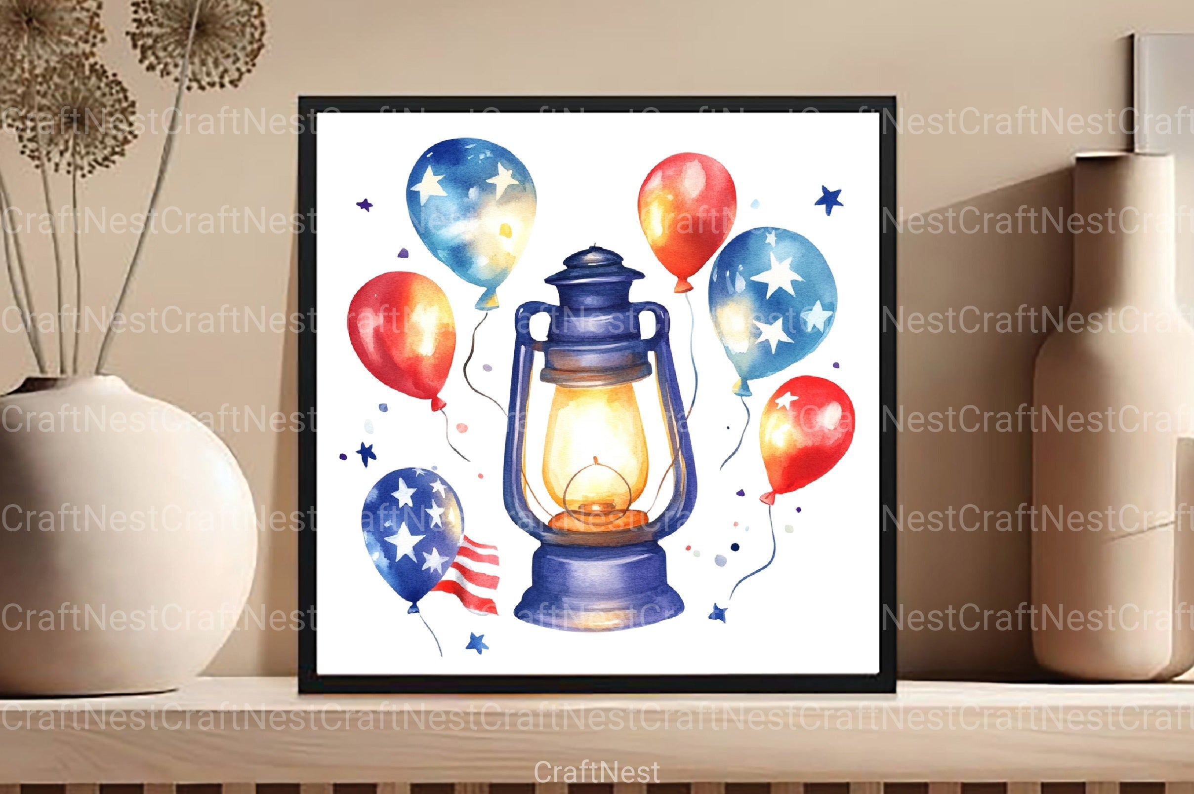 4th of July Balloon Clipart Bundle - CraftNest - Digital Crafting and Art