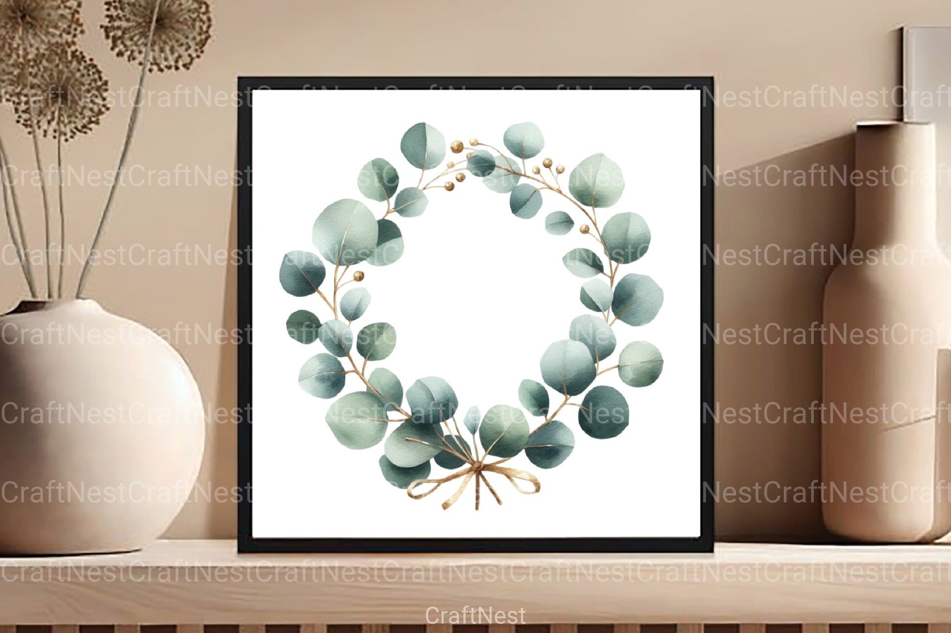 Christmas Wreath Clipart Bundle 14 - CraftNest - Digital Crafting and Art