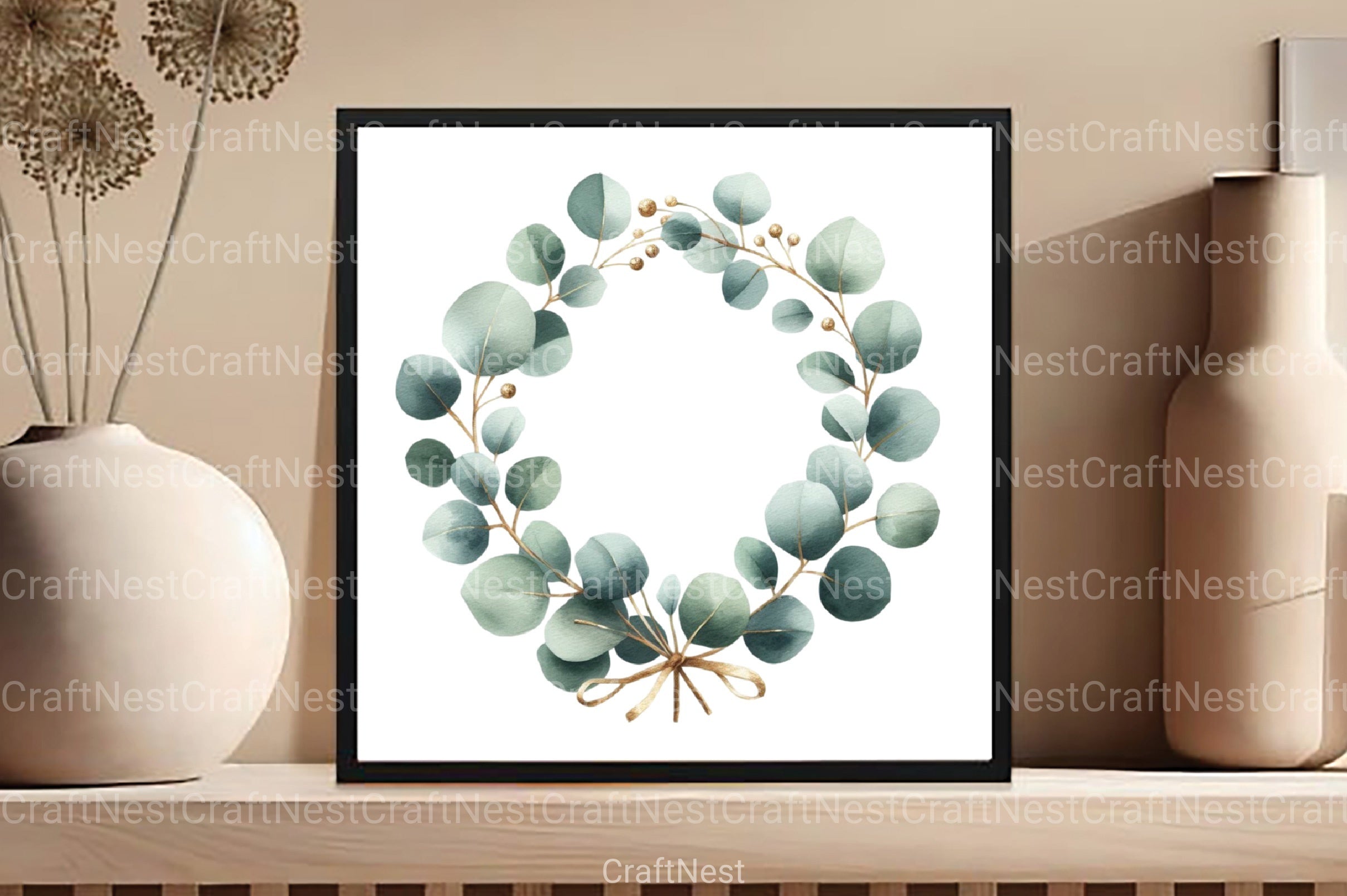 Christmas Wreath Clipart Bundle 14 - CraftNest - Digital Crafting and Art