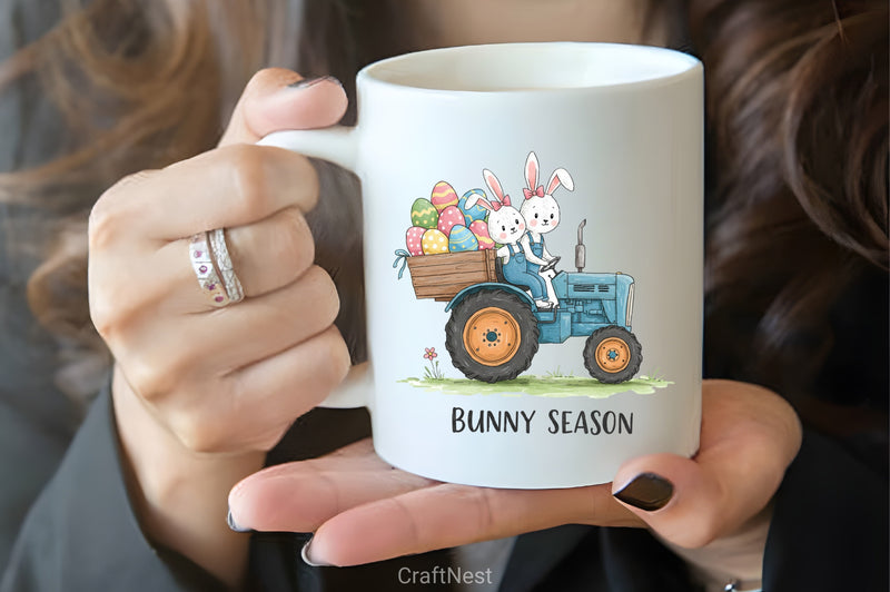 Easter Tractor Farm Clipart Bundle 4 - CraftNest - Digital Crafting and Art