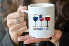 Red Wine & Blue 4th July Clipart Bundle - CraftNest - Digital Crafting and Art