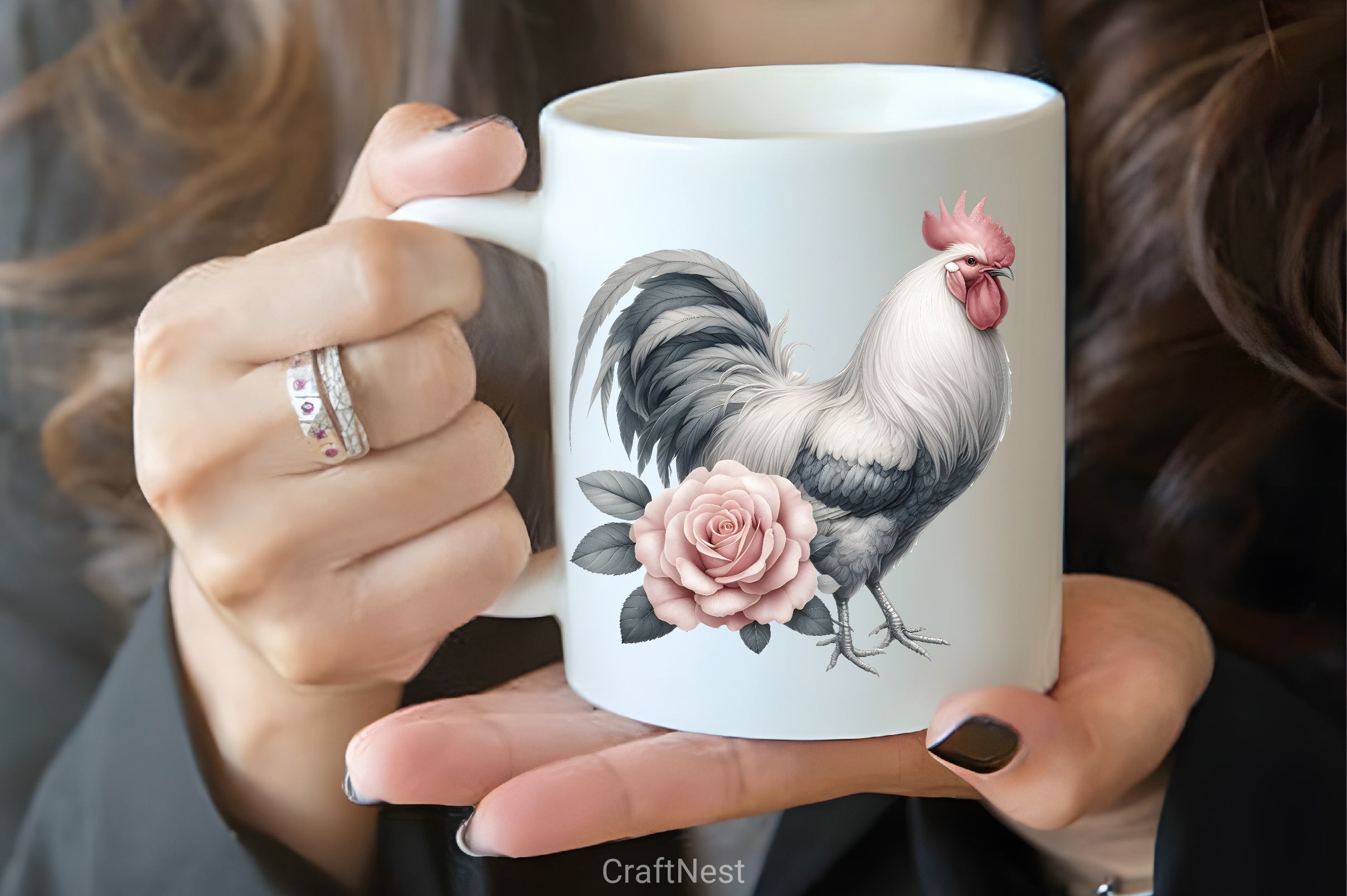 Vintage Spring Floral Chicken Clipart Bundle 2 - CraftNest - Digital Crafting and Art