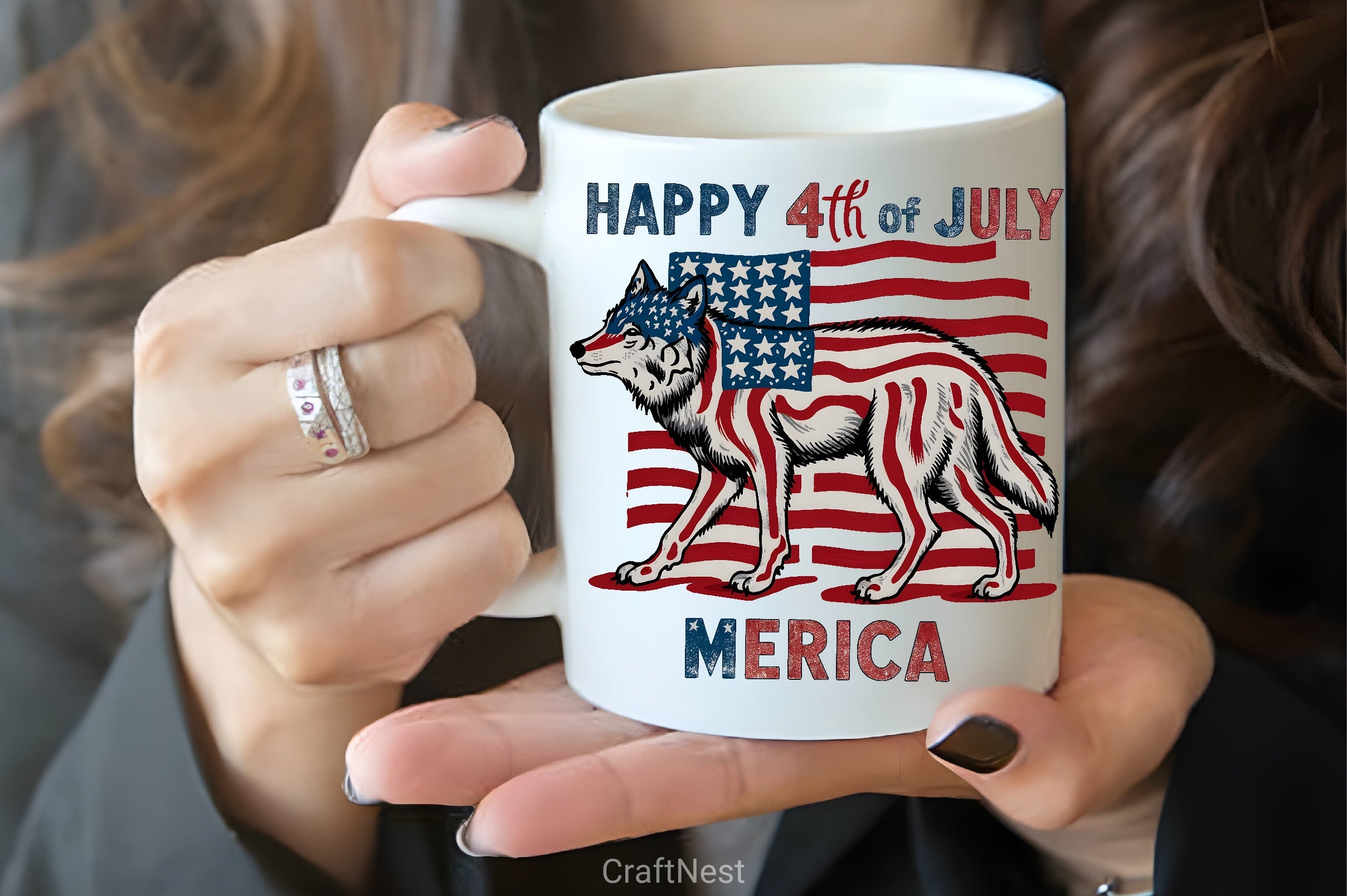 Happy 4th July Wolf Clipart Bundle - CraftNest - Digital Crafting and Art