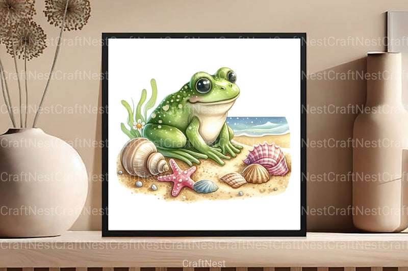 Frog Summer Clipart Bundle 1122 - CraftNest - Digital Crafting and Art