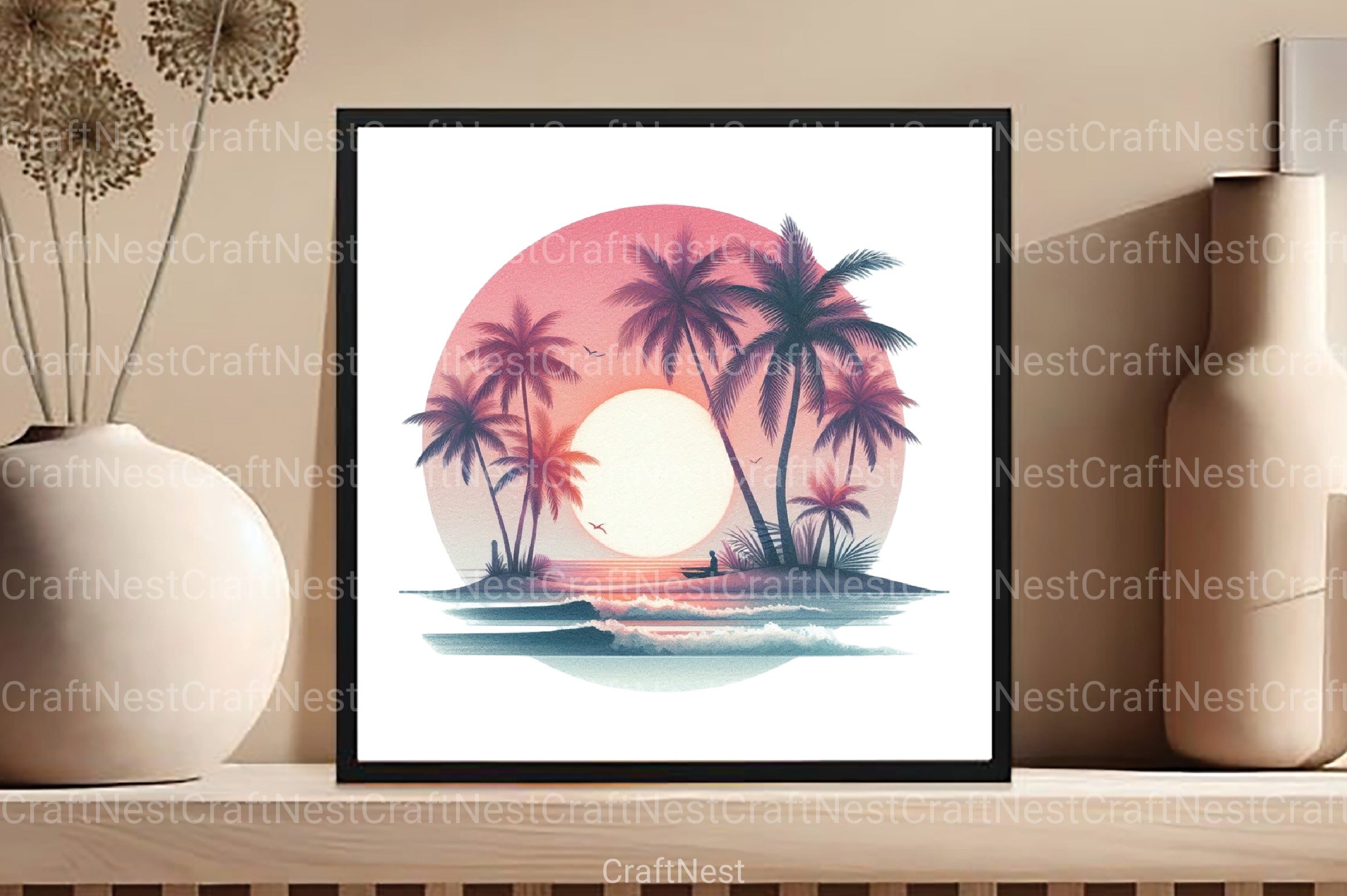 Retro Summer Beach Clipart Bundle 2 - CraftNest - Digital Crafting and Art