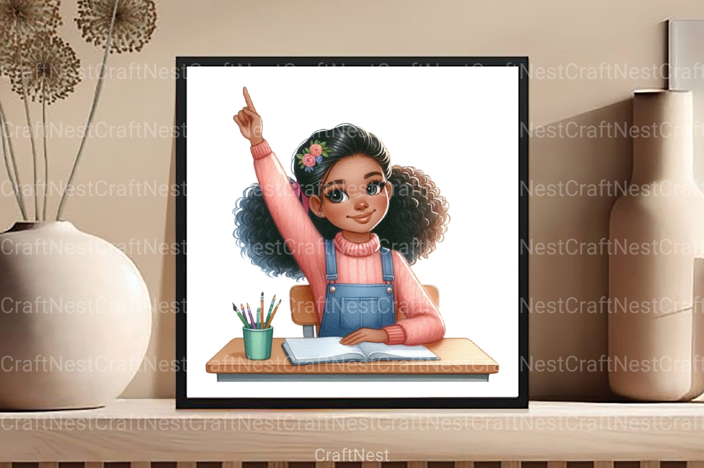 Black Kids Back to School Clipart Bundle - CraftNest - Digital Crafting and Art