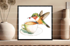 Funny Cartoon Caffeinated Bird Clipart Bundle - CraftNest - Digital Crafting and Art