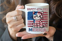 Happy 4th July Cat Clipart Bundle - CraftNest - Digital Crafting and Art