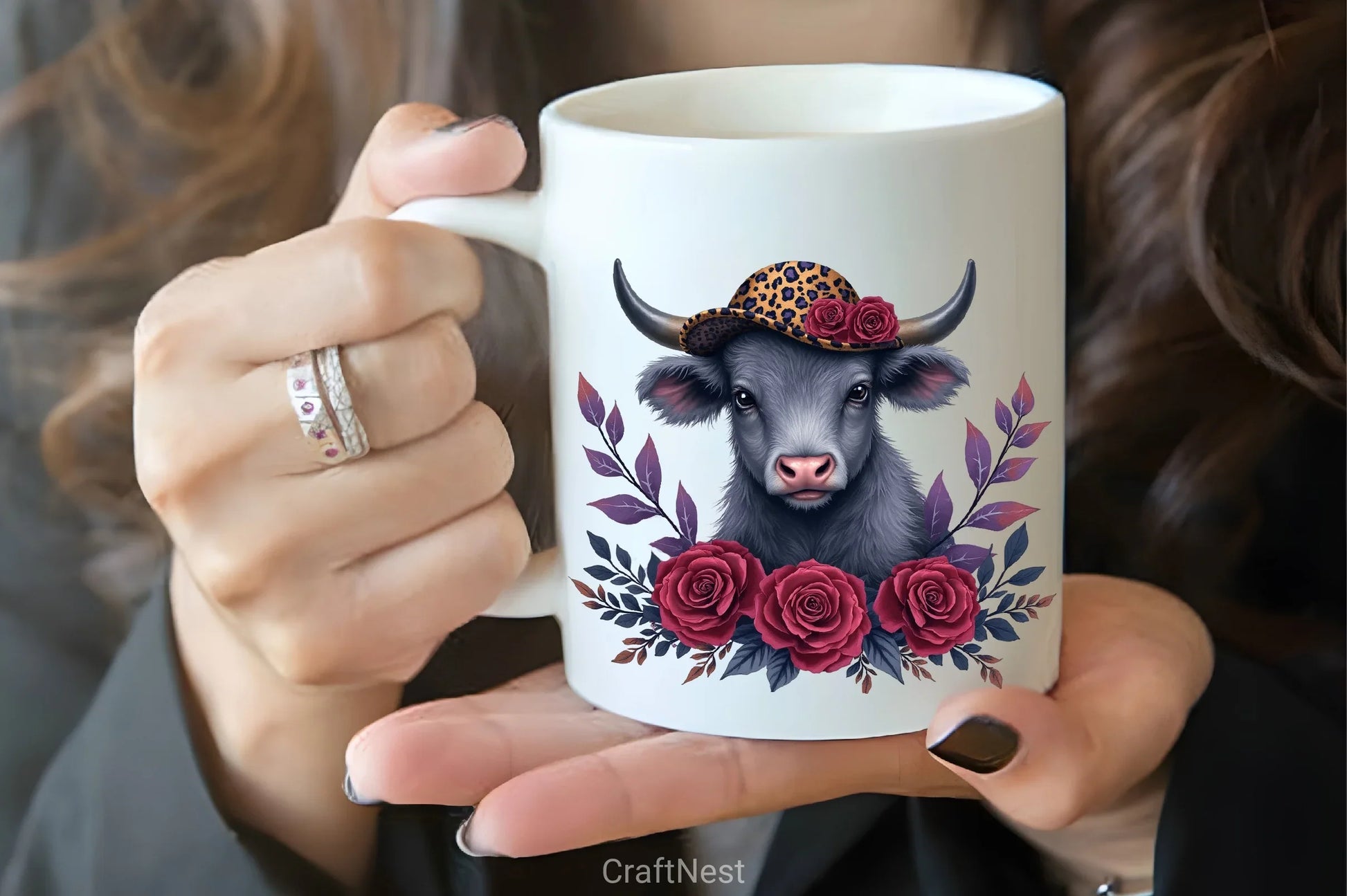 Highland Cow Floral Art Clipart Bundle - CraftNest - Digital Crafting and Art