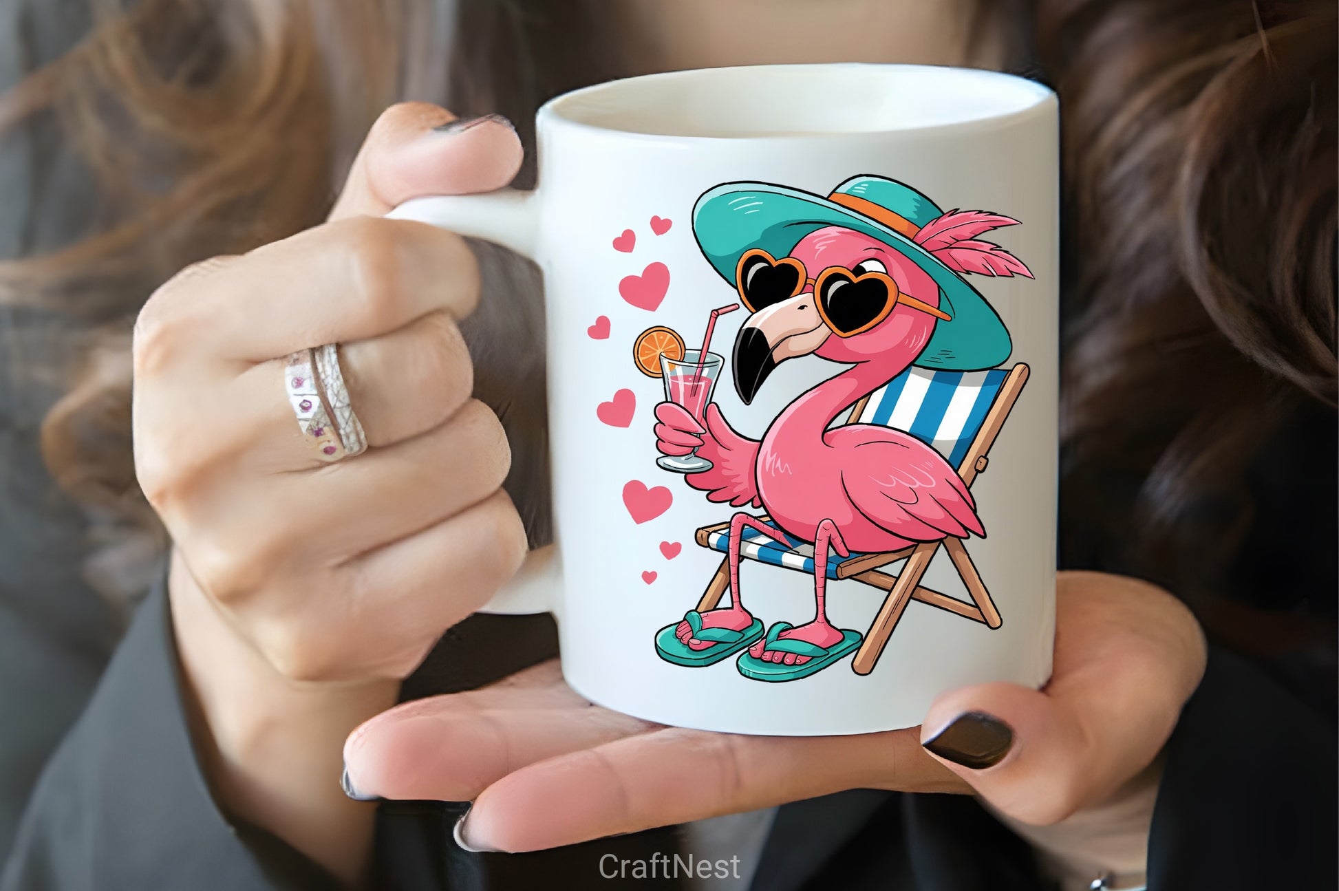 Cute Flamingo Clipart Bundle 4 - CraftNest - Digital Crafting and Art