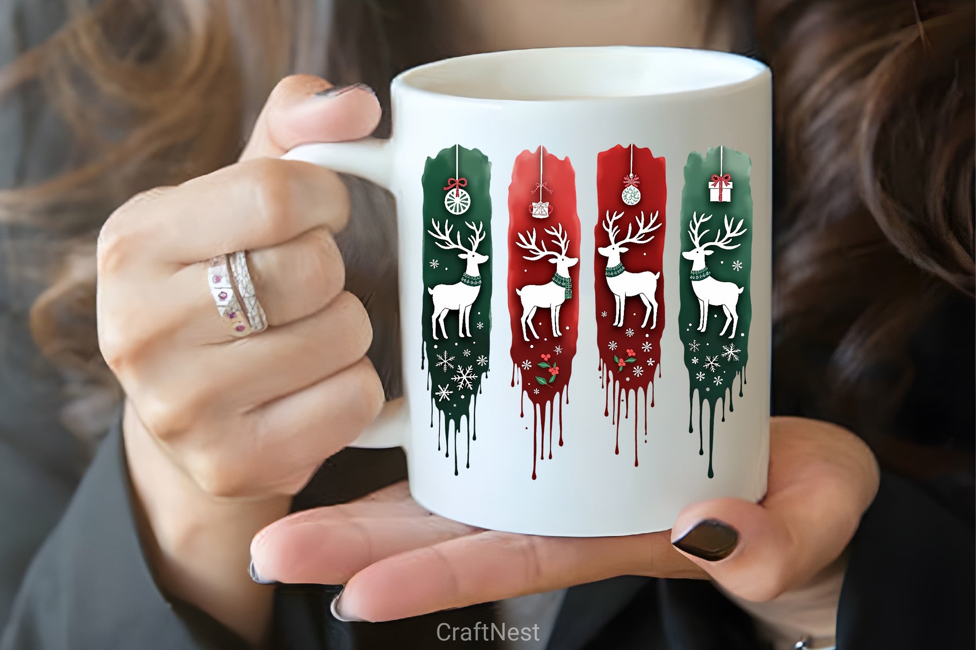 Christmas Reindeer Clipart Bundle 5 - CraftNest - Digital Crafting and Art