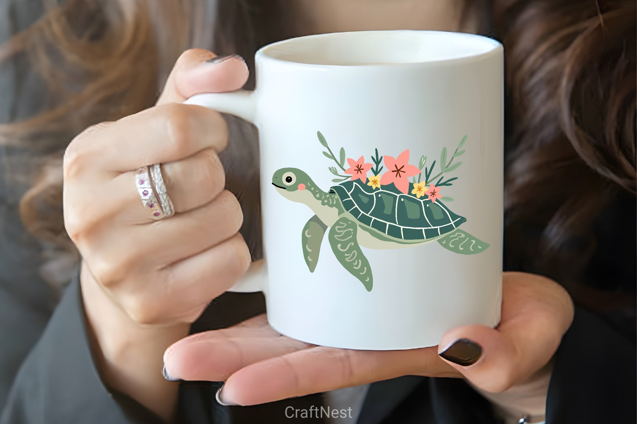 Sea Turtle Floral Shell Clipart Bundle - CraftNest - Digital Crafting and Art