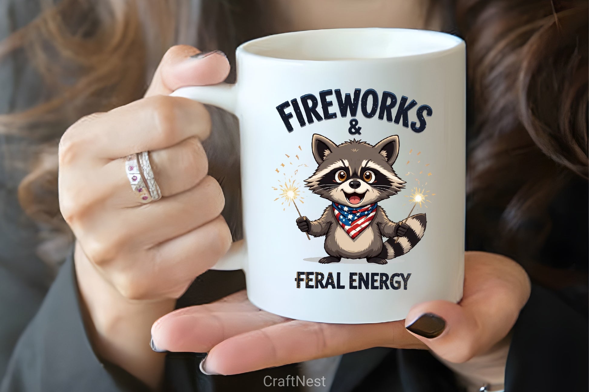 Cartoon Raccoon Sparklers Clipart Bundle - CraftNest - Digital Crafting and Art