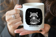 Booktrovert Reading Raccoon Clipart Bundle - CraftNest - Digital Crafting and Art