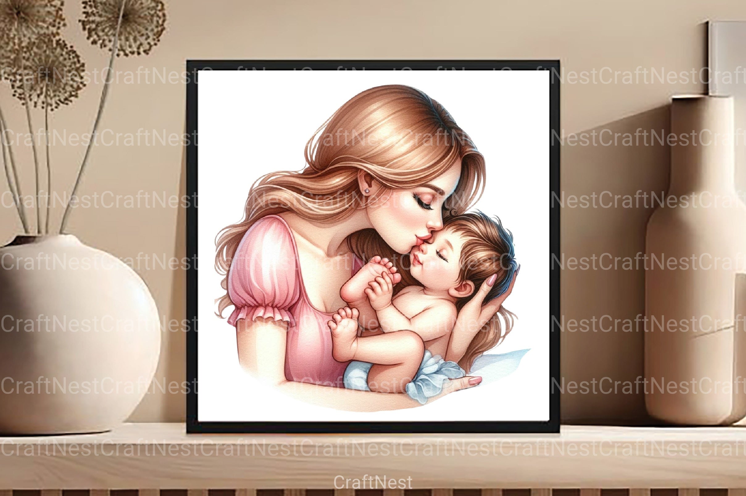 Cute Mother & Baby Clipart Bundle - CraftNest - Digital Crafting and Art