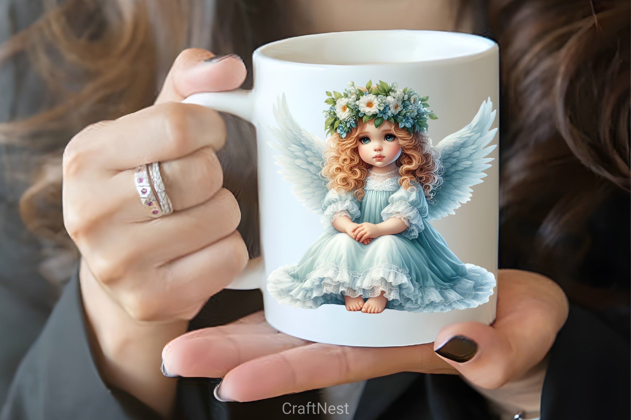 Cute Baby Angel Clipart Bundle - CraftNest - Digital Crafting and Art