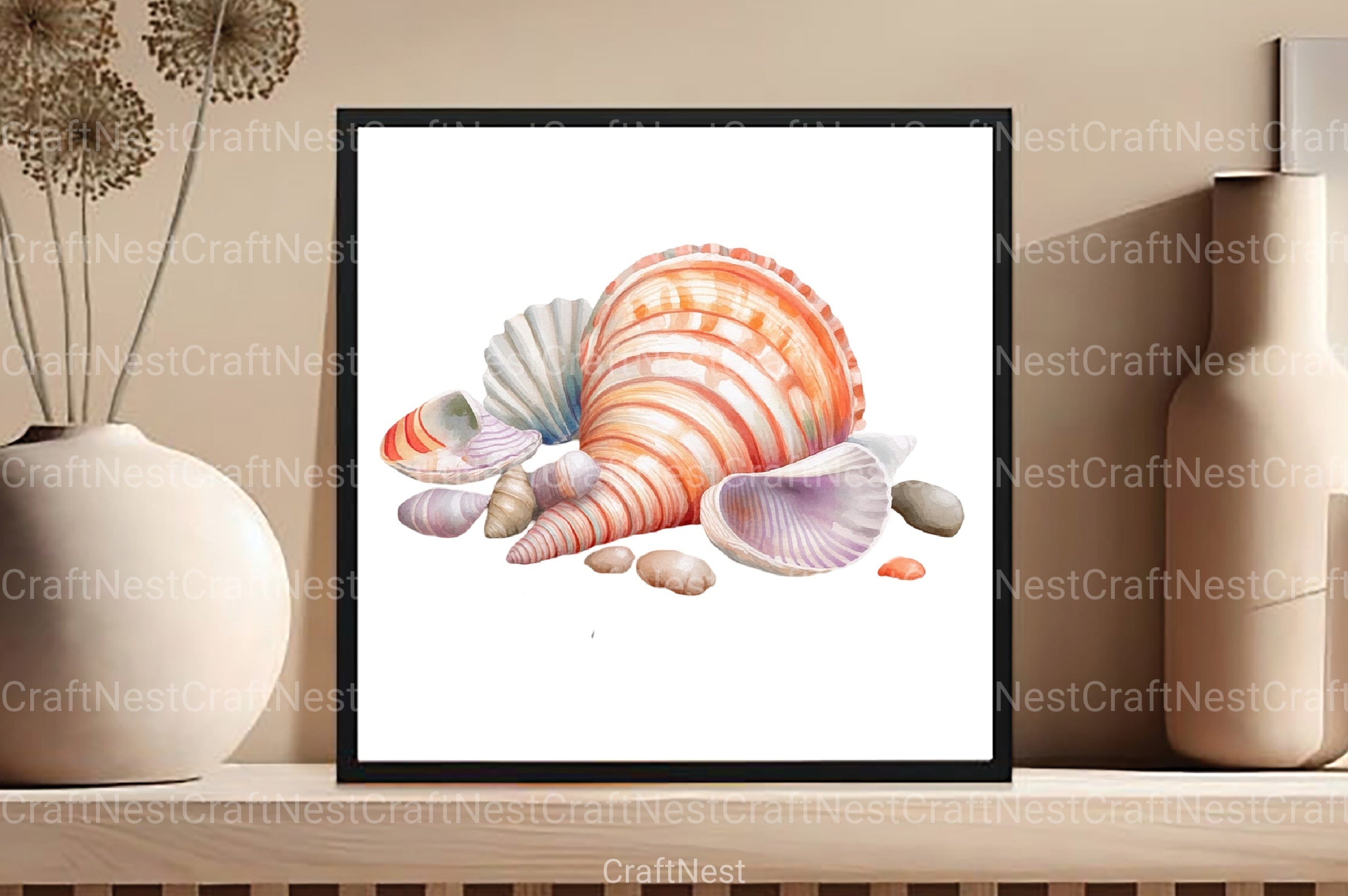 Ocean Sea Shell Clipart Bundle 55 - CraftNest - Digital Crafting and Art