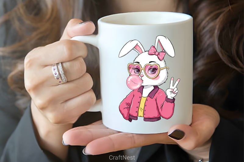 Easter Bunny Coquette Clipart Bundle - CraftNest - Digital Crafting and Art