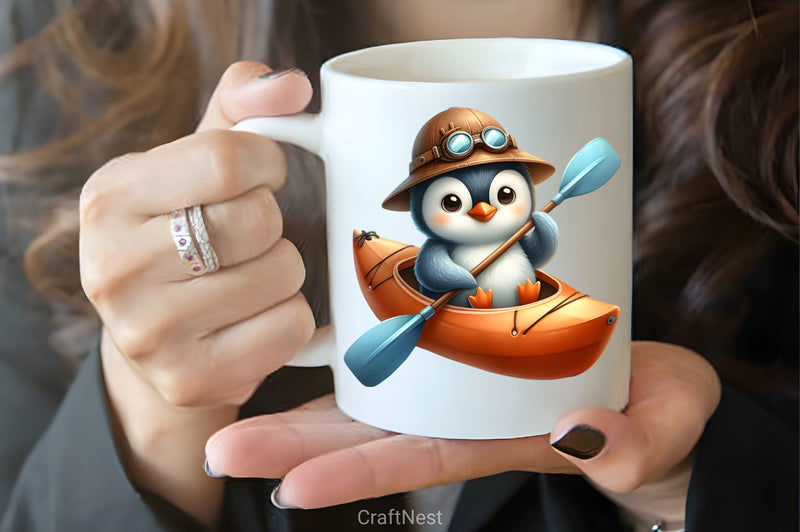 Penguin Rafting Clipart Bundle - CraftNest - Digital Crafting and Art