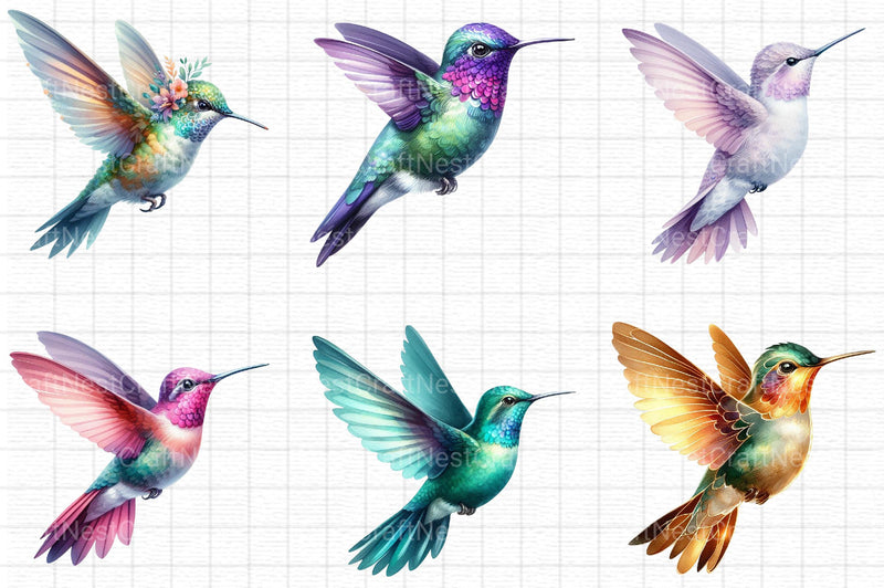Hummingbird Clipart - CraftNest - Digital Crafting and Art