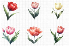 Floral Tulip Clipart Bundle - CraftNest - Digital Crafting and Art