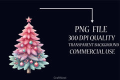 Pink Christmas Clipart Bundle 25 - CraftNest - Digital Crafting and Art
