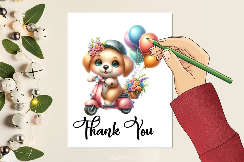 Cute Dog Scooter Clipart Bundle - CraftNest - Digital Crafting and Art