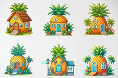 Pineapple House Clipart Bundle - CraftNest - Digital Crafting and Art