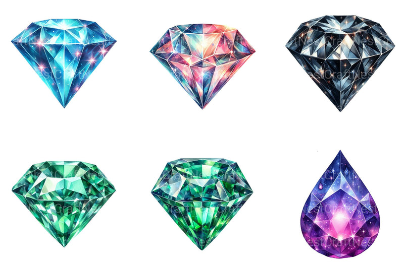 Diamond Clipart Bundle - CraftNest - Digital Crafting and Art