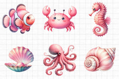 Sea Animals Clipart - CraftNest - Digital Crafting and Art