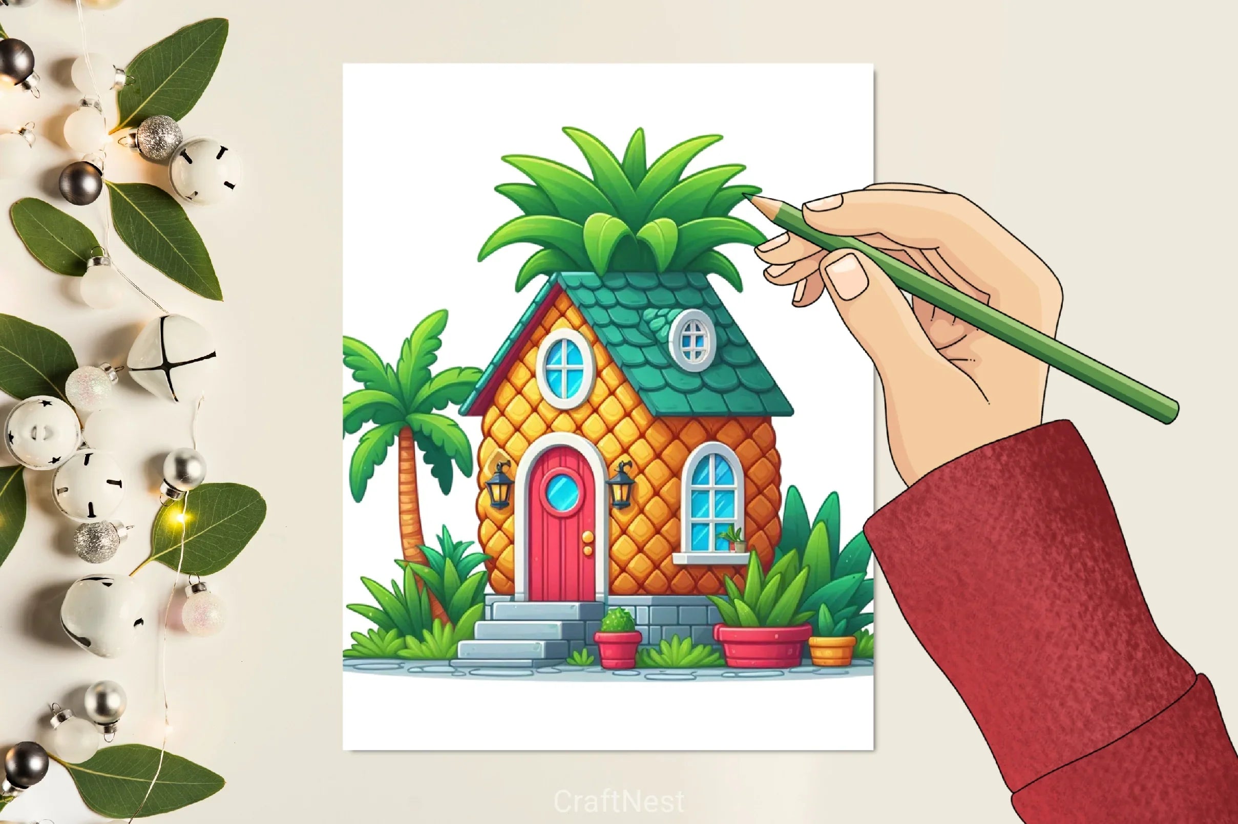 Pineapple House Clipart Bundle - CraftNest - Digital Crafting and Art
