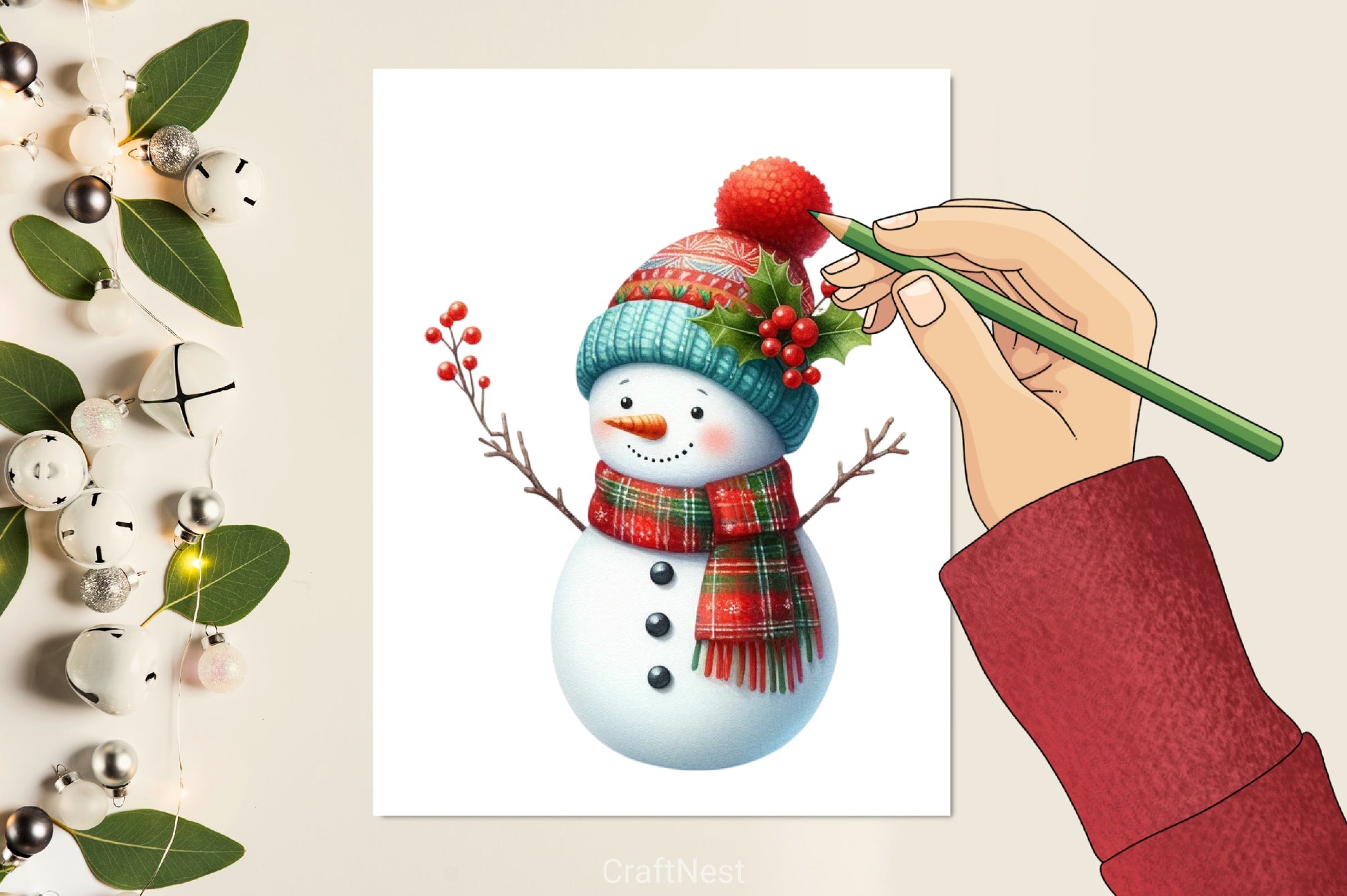 Festive Snowman Clipart Bundle - CraftNest - Digital Crafting and Art