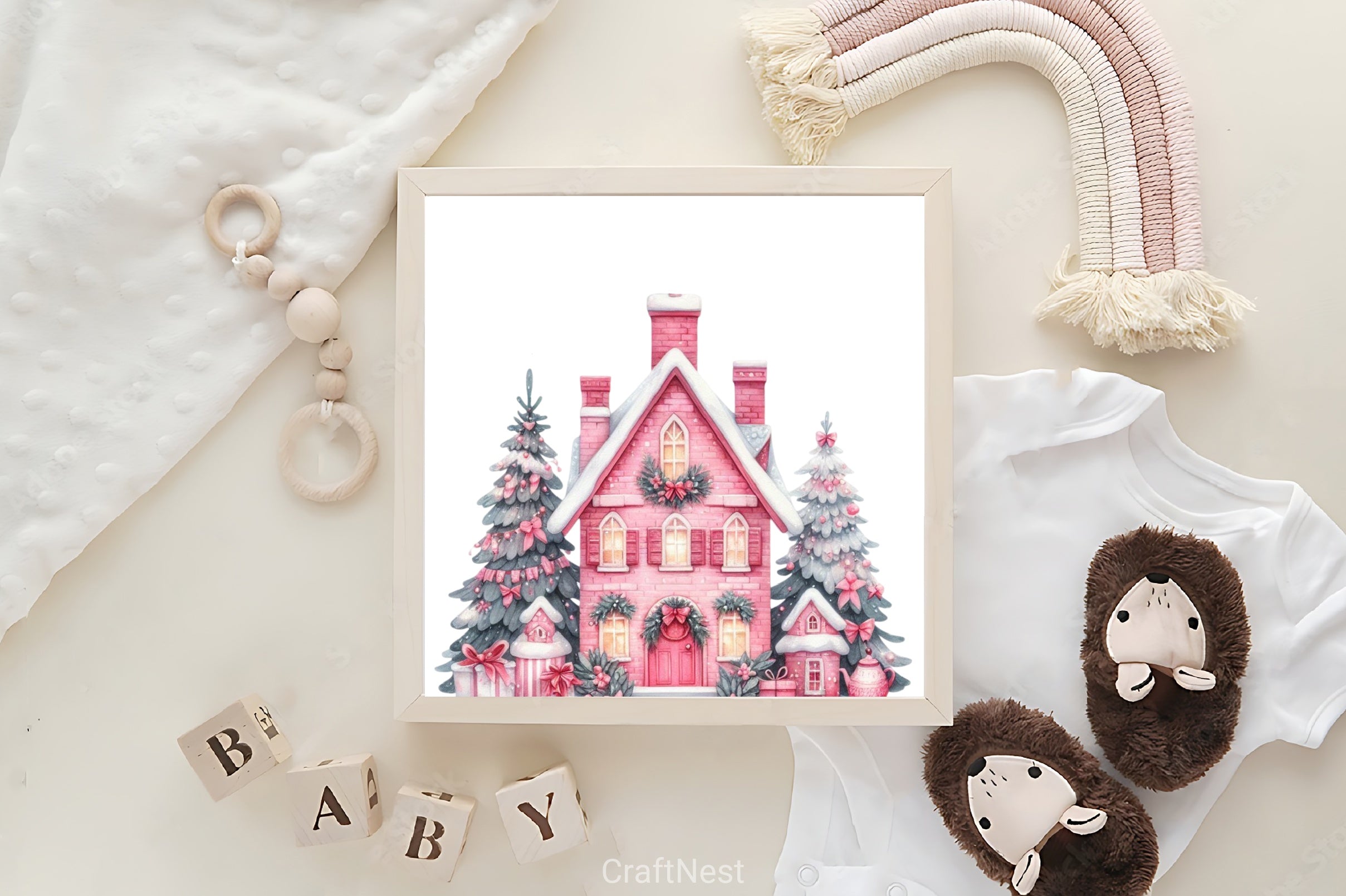 Pink Christmas Clipart Bundle 25 - CraftNest - Digital Crafting and Art