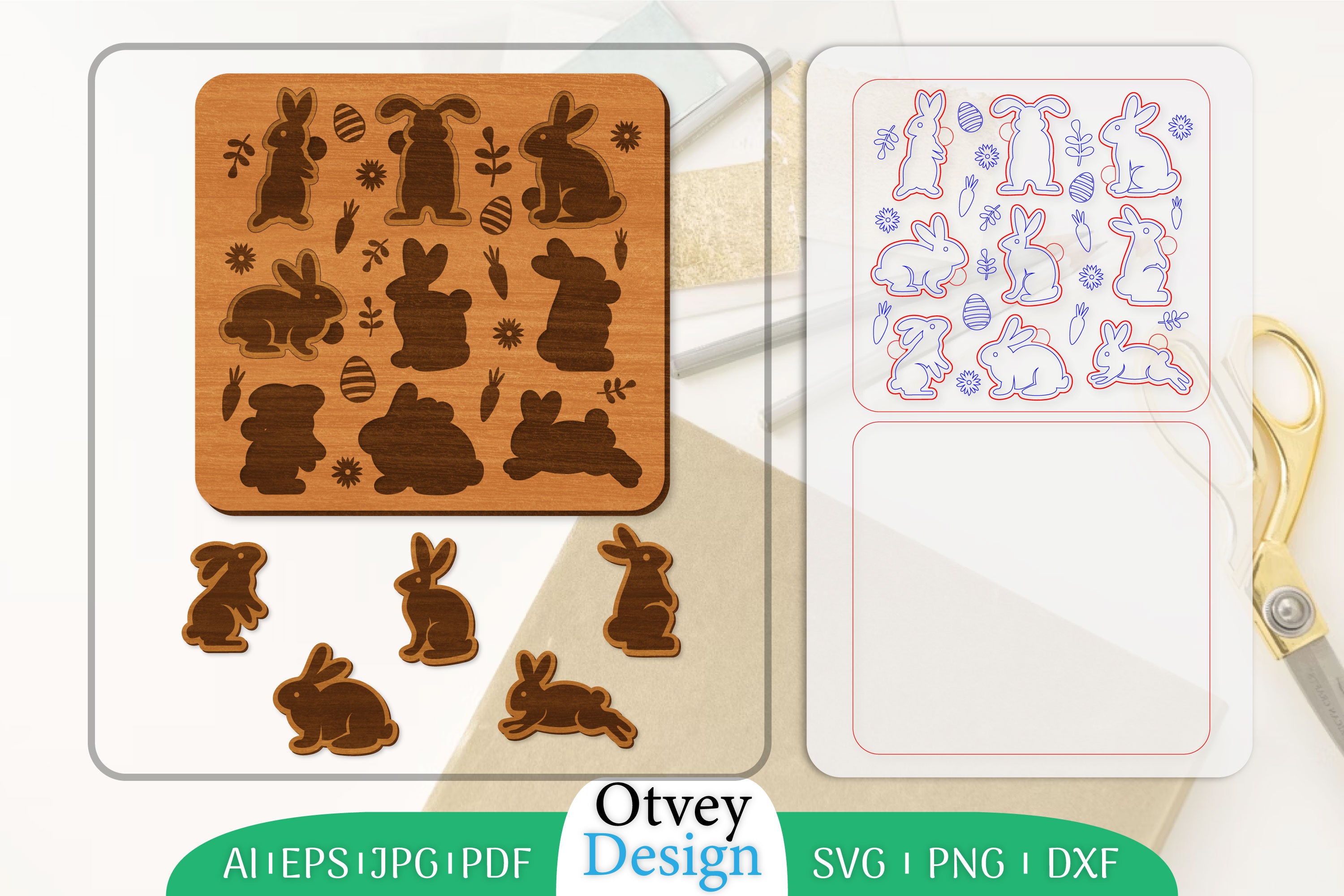 Kids Bunny Puzzles SVG Bundle