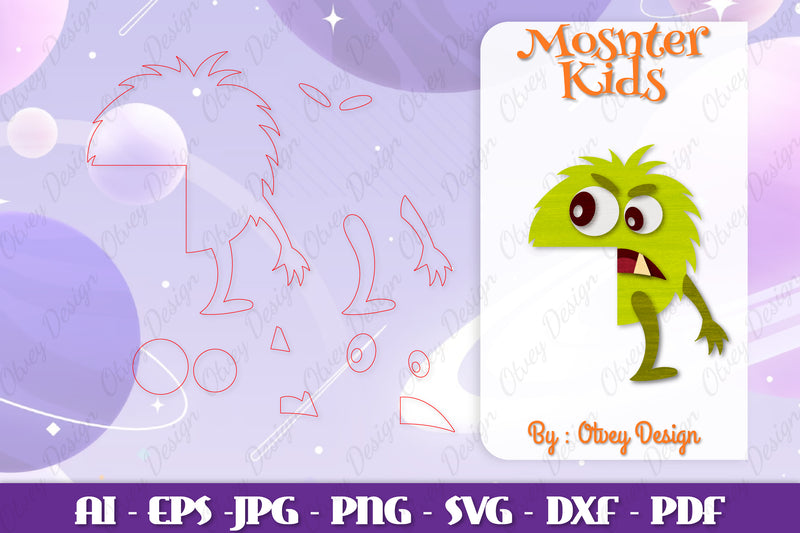 Monster Kids Corner Door Lasercut SVG Bundle 10 - CraftNest - Digital Crafting and Art
