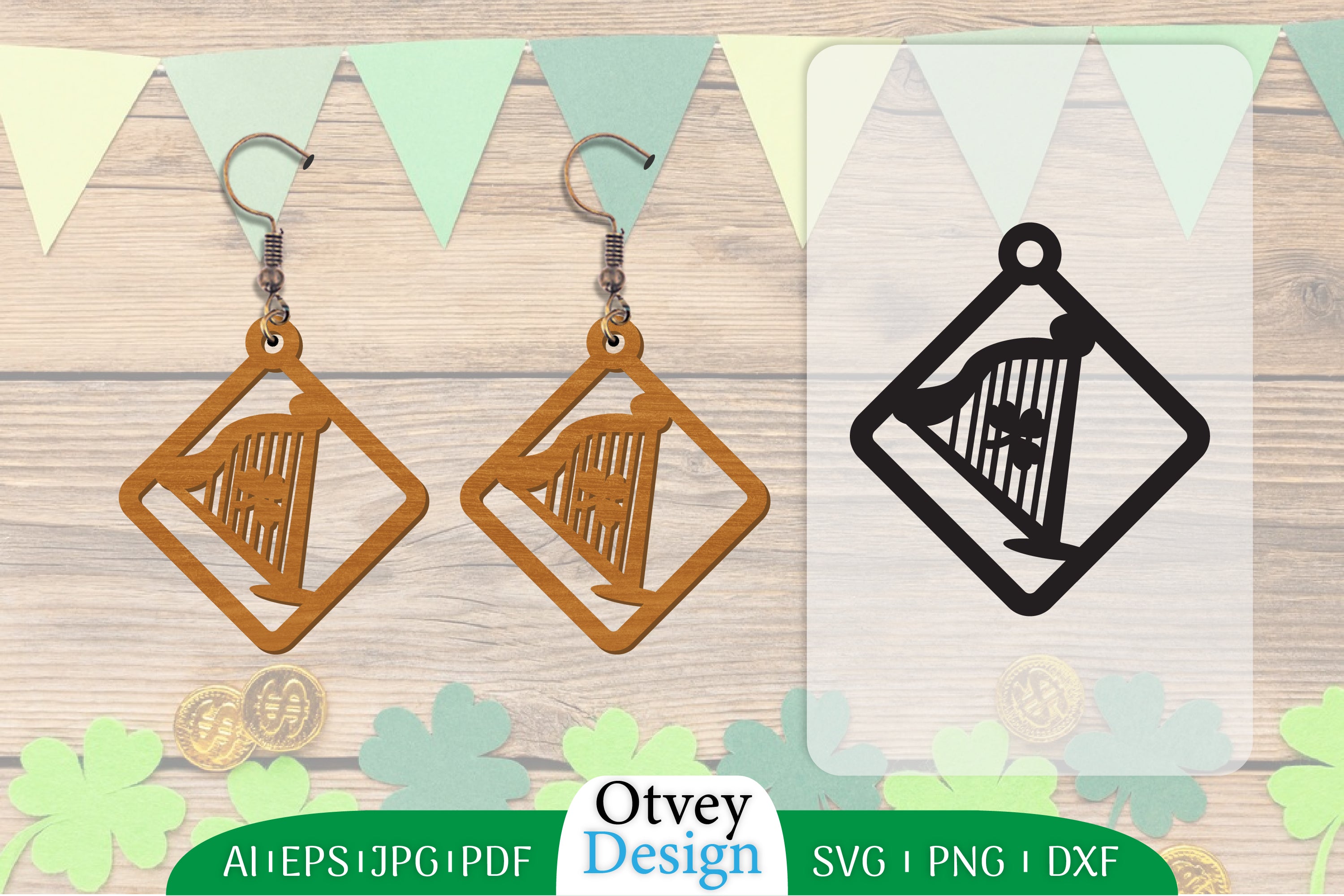 St Patrick's Day Earring Lasercut SVG Bundle 31 - CraftNest - Digital Crafting and Art