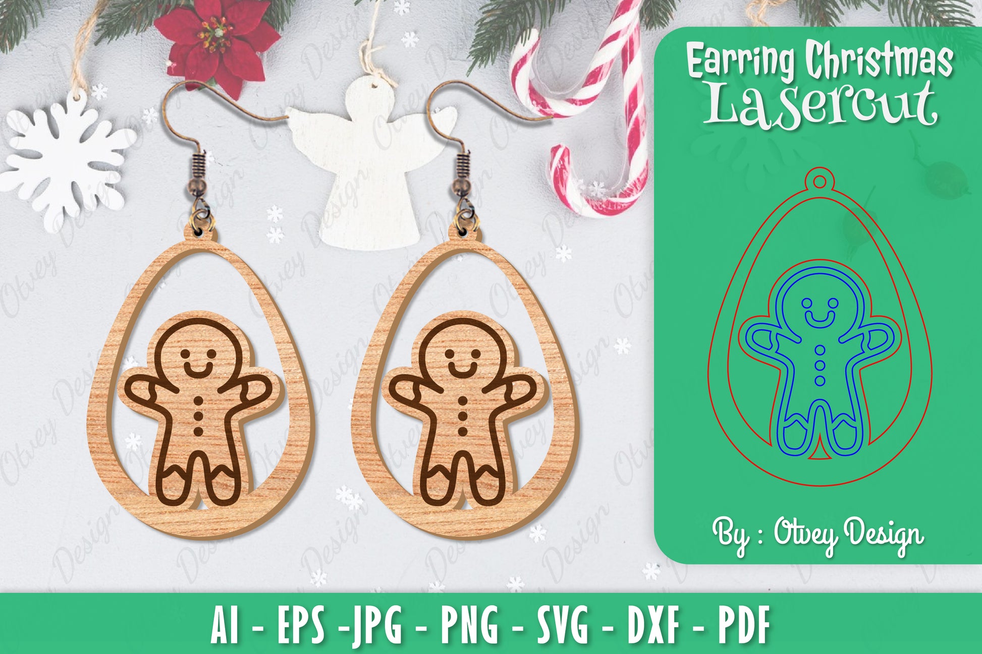 Christmas Earrings SVG Bundle 79 - CraftNest - Digital Crafting and Art
