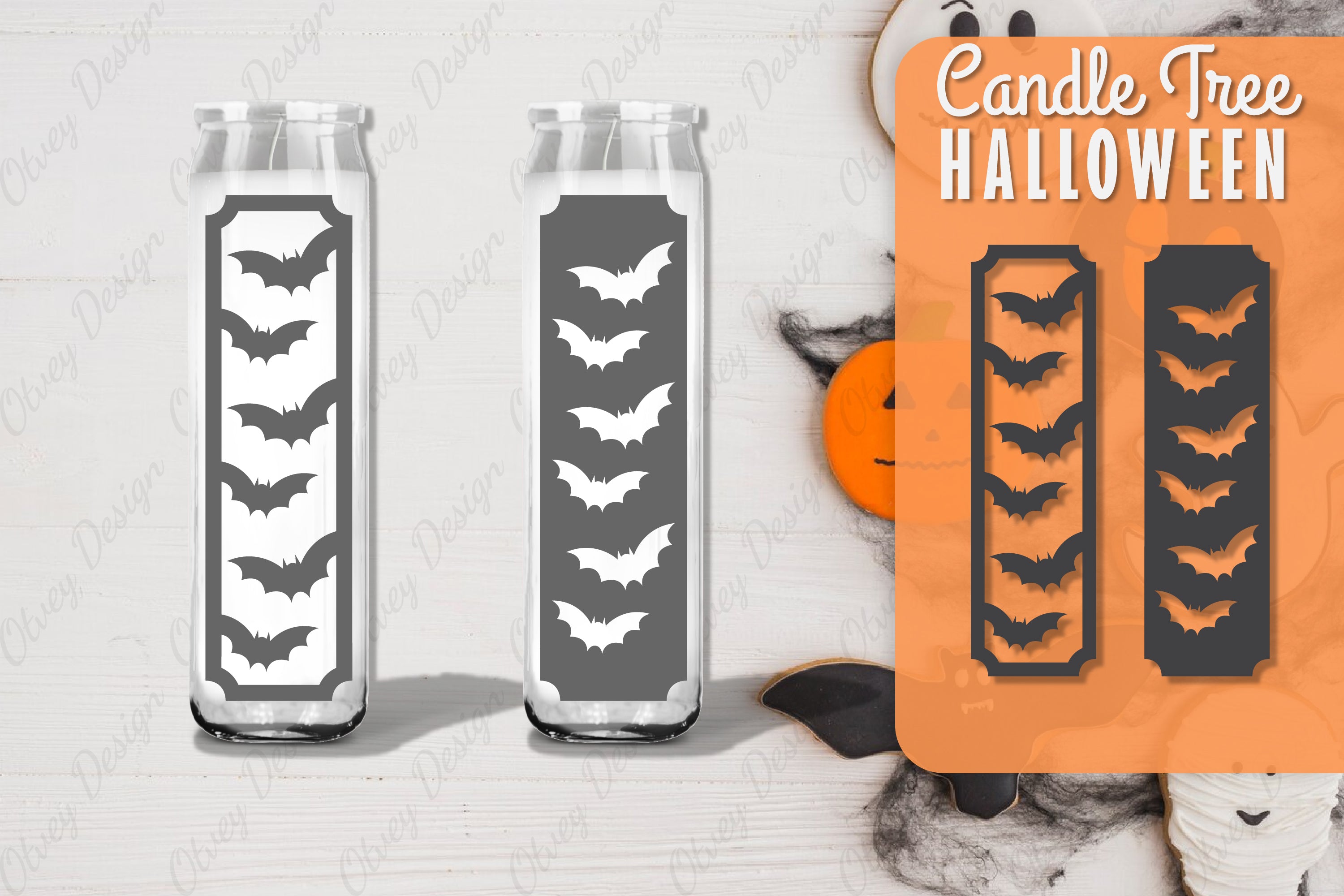 Halloween Candle Tree Design SVG Bundle 2 - CraftNest - Digital Crafting and Art