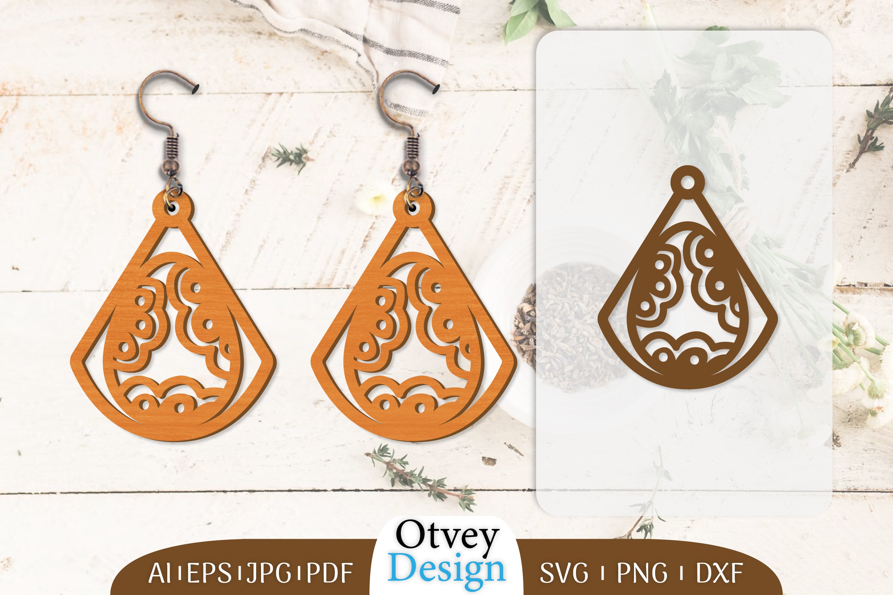 Happy Easter Egg Earring Lasercut SVG Bundle 38 - CraftNest - Digital Crafting and Art