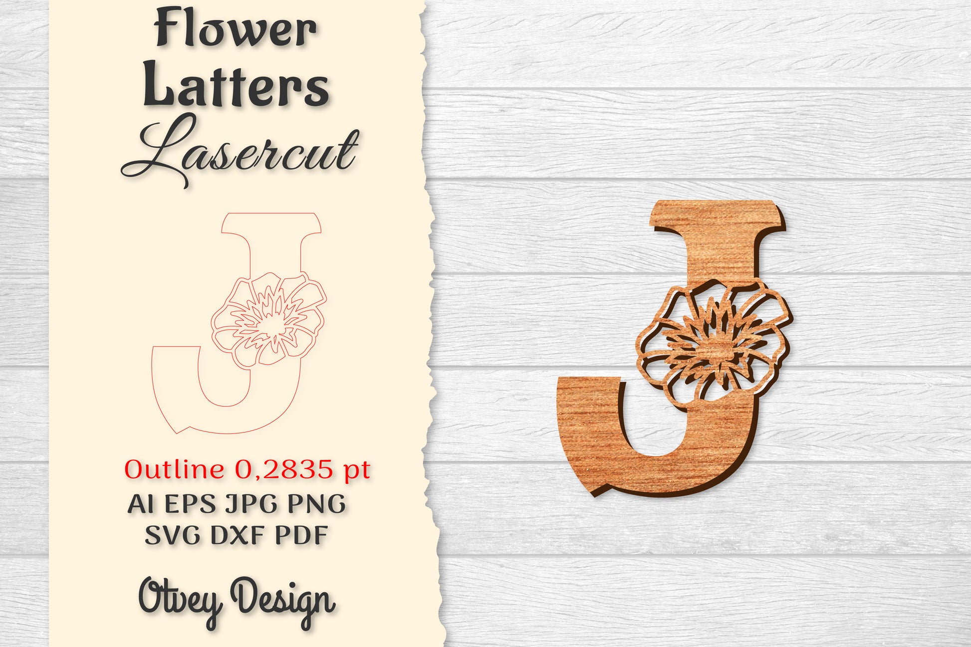 Flower Letters Laser Cut SVG Bundle 28 - CraftNest - Digital Crafting and Art