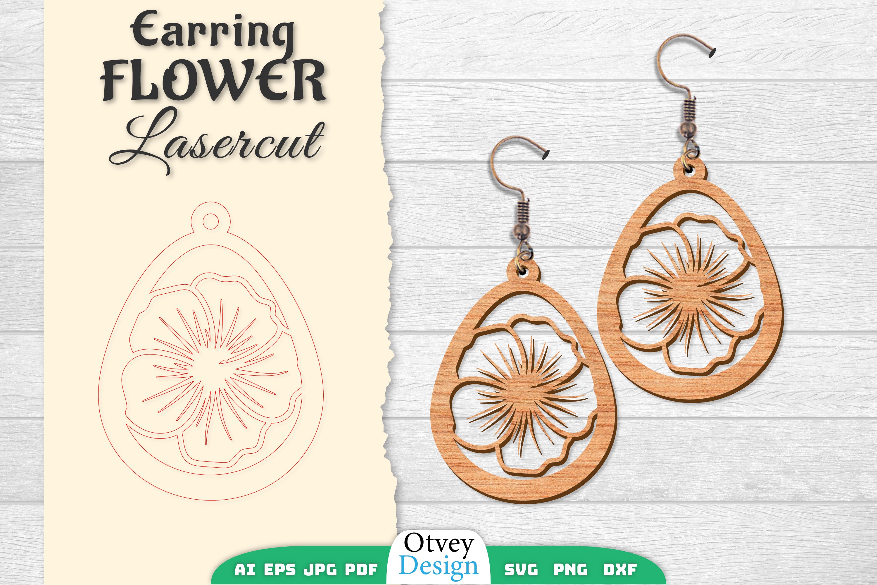 Earring Flower Lasercut SVG Bundle 54 - CraftNest - Digital Crafting and Art