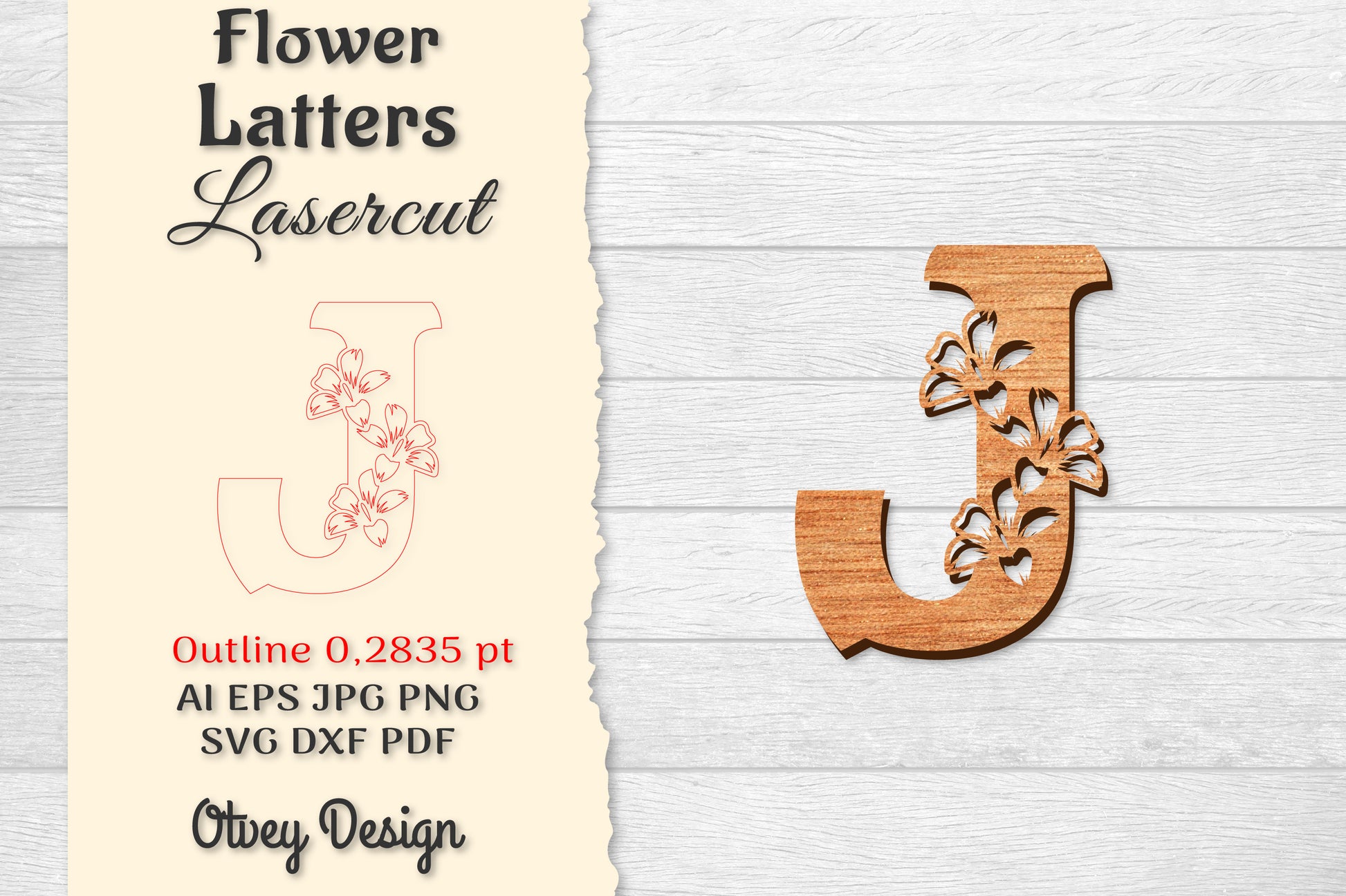 Flower Letters Laser Cut File SVG Bundle 123 - CraftNest - Digital Crafting and Art