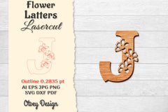 Flower Letters Laser Cut File SVG Bundle 123 - CraftNest - Digital Crafting and Art
